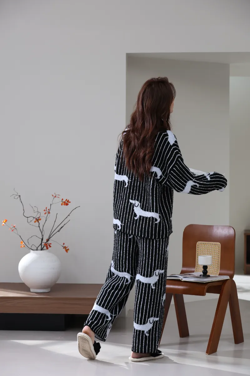 Zacht fleece huiskledingpak voor dames