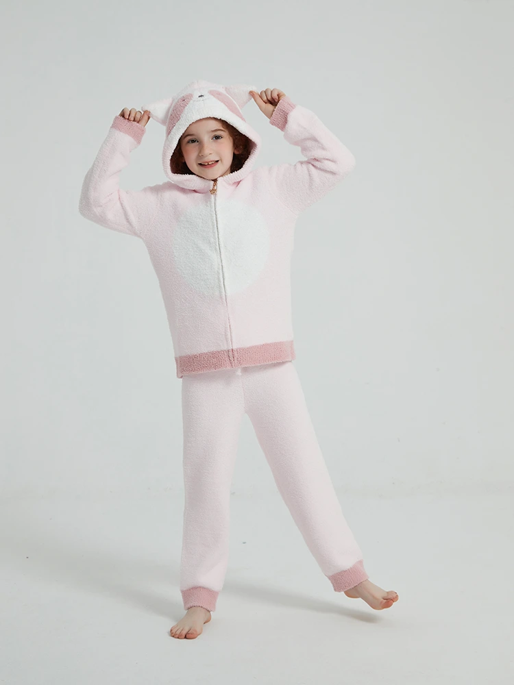 Girls Autumn and Winter Fleece Pajamas