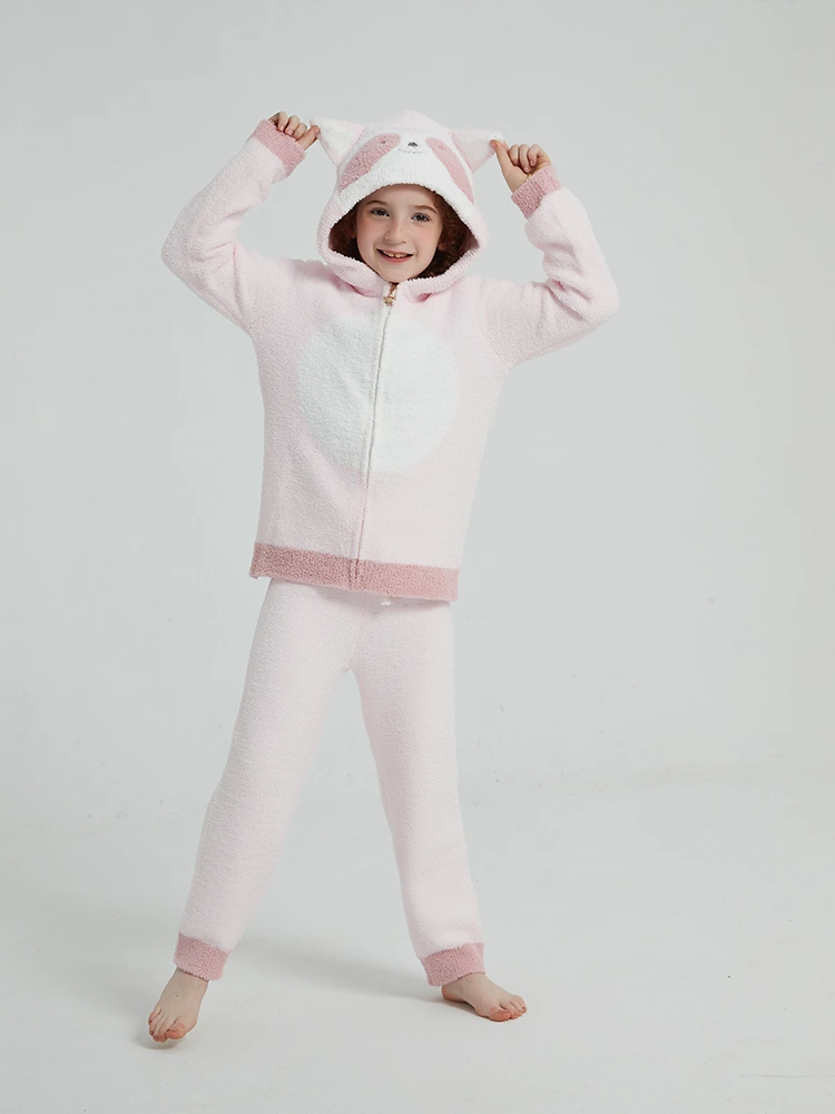 Girls Autumn and Winter Fleece Pajamas