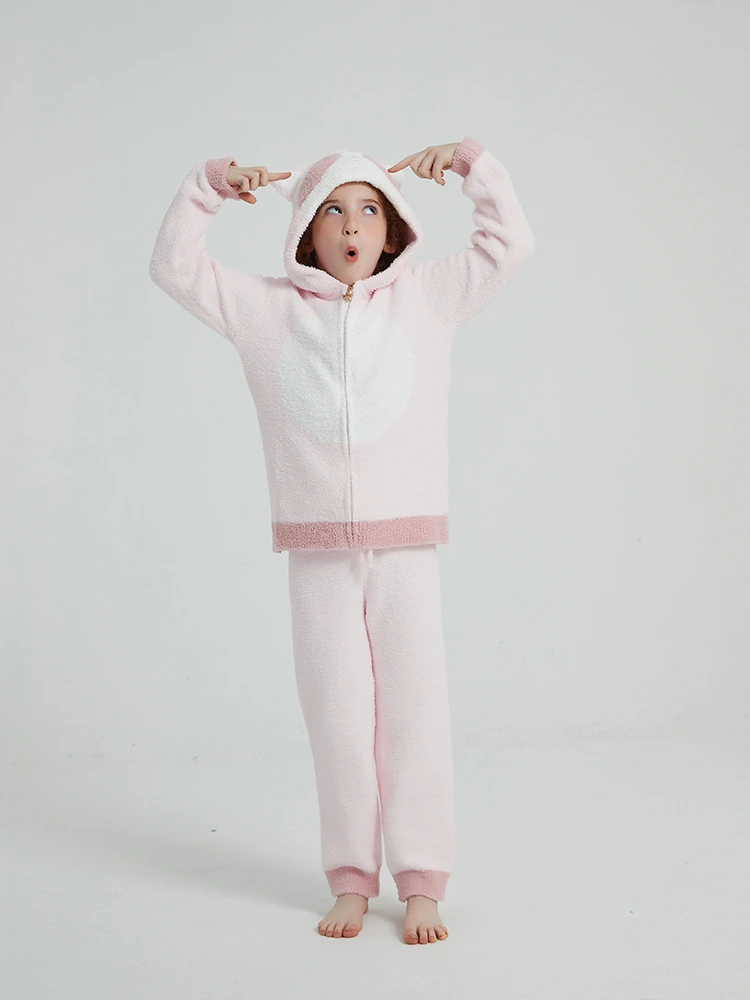 Girls Autumn and Winter Fleece Pajamas